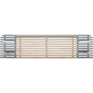 Tête de lit en lattes de bois blanchi / gris 240 cm chevets…