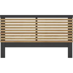 Tête de lit en lattes de bois clair / bois foncé 140 cm - T…