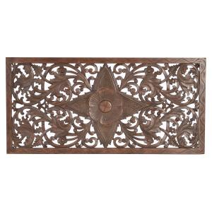 Tête de lit en MDF couleur noyer