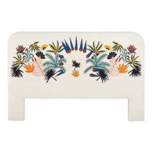 Tête de lit en tissu motif floral brodé pour couchage 160 m…