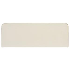 Tête de lit en tissu peau de pêche, blanc crème, 160 cm