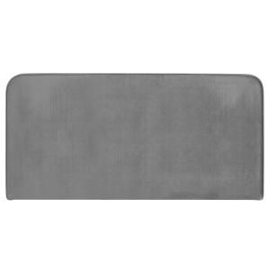 Tête de lit en tissu peau de pêche, gris, 140 cm