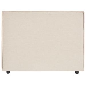 Tête de lit en tissu sur pieds bois, beige, 90 cm