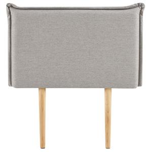 Tête de lit en tissu sur pieds en bois, gris 90 cm