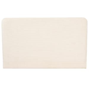 Tête de lit en velours beige côtelé 140 cm