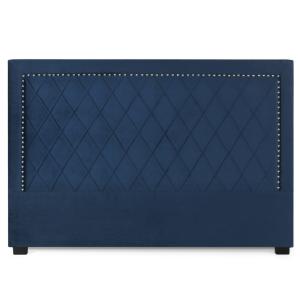 Tête de lit en velours bleu foncé 180cm