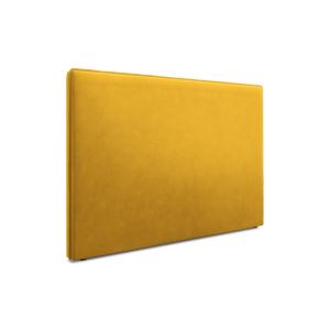 Tête de lit en velours jaune 120x180x10