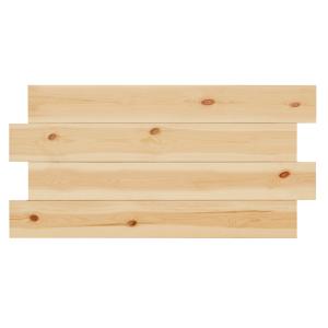 Tête de lit horizontale asymétrique en bois couleur naturel…