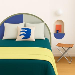 Tête de lit - intissé 225g/m² - pré-encollé - Bleu - 110x14…