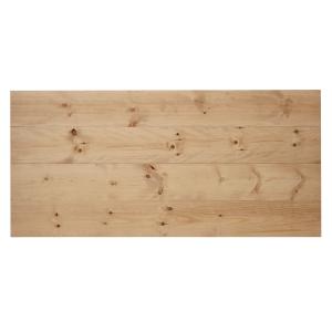 Tête de lit lames horizontales en bois couleur chêne moyen…