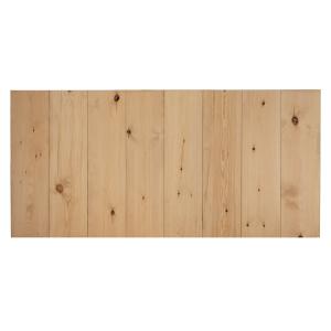 Tête de lit lames verticales en bois couleur chêne moyen 14…