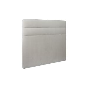 Tete de lit Lignes Velours Gris clair 140x120