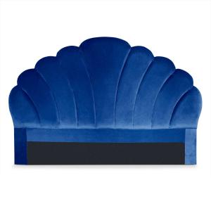 Tête de lit mermaid 160 cm velours bleu