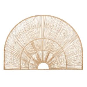 Tête de lit murale en jute beige 176x120