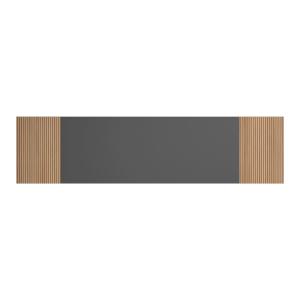 Tête de lit pour lit 140 cm graphite effet lattes chêne 67x…
