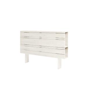 Tête de lit rangement sapin massif blanc 160 cm