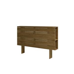 Tête de lit rangement sapin massif marron 160 cm