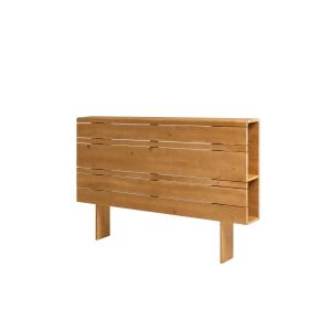 Tête de lit rangement sapin massif marron clair 160 cm