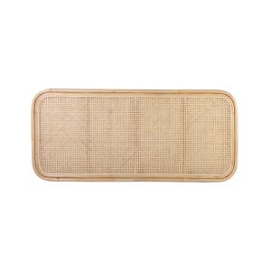 Tête de lit rectangulaire en rotin beige, L 165 cm