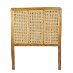 Tête de lit simple bois massif cannage naturel 115 x 92 cm