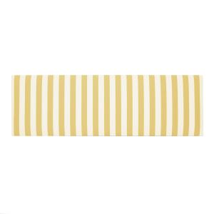 Tête de lit tapissée en tissu rayé jaune 165x52cm