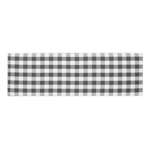 Tête de lit tapissée en vichy noir 165x52cm