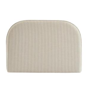 Tête de lit tissu lin rayé blanc et beige 90 cm