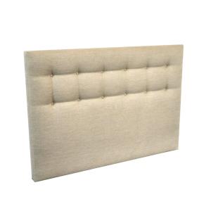 Tete lit capitonnée beige 140x115