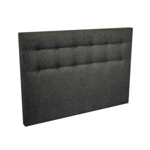 Tete lit capitonnée gris éléphant 180x115