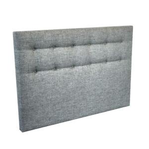 Tete lit capitonnée gris souris 160x115
