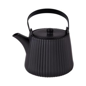 Théière   1L  avec filtre noir en grès H12