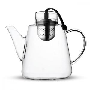 Théière et infuseur à thé 1.5l en verre transparent