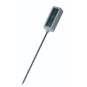 Thermomètre et minuterie acier inoxydable argent