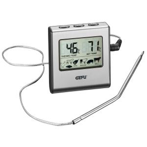 Thermomètre numérique avec minuteur en acier inoxydable arg…