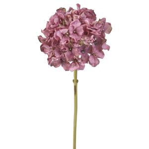 Tige d'hortensia artificielle rose H50