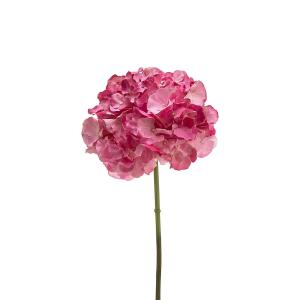 Tige d'hydrangea artificielle fuchsia H50