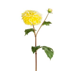 Tige de dahlia artificielle avec bourgeon jaune H50