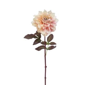 Tige de dahlia artificielle crème et rose H58