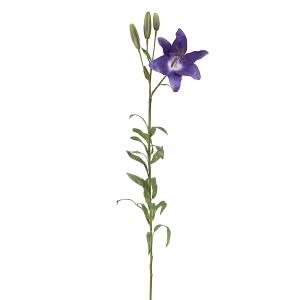 Tige de lily rubrum artificielle violette H98
