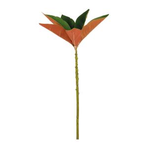 Tige de magnolia artificielle verte et orange H60