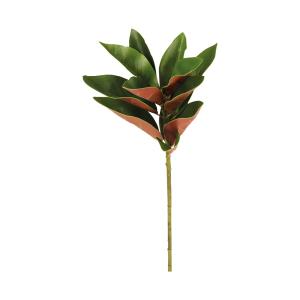 Tige de magnolia artificielle verte et orange H76