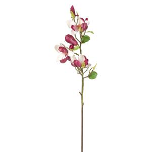 Tige de magnolia en bourgeons artificielle rose et blanche…