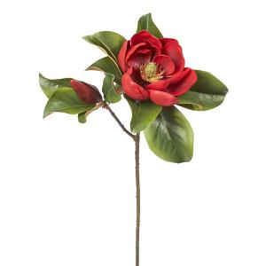 Tige de magnolia gradiflora artificielle rouge H86