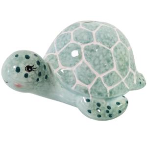 Tirelire tortue verte en céramique 18.5 cm