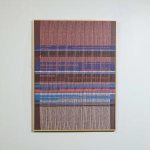 Toile abstraite motif en relief multicolore 60x80