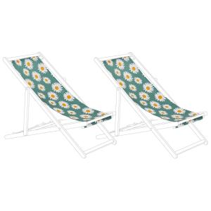 Toile amovible motif floral set de 2 multicolore