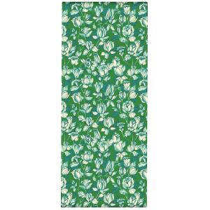 Toile amovible pour chaise longue imprimé fleuri vert