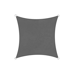 Toile d'ombrage carré 3,6x3,6 m en polyéthylène gris