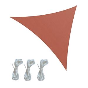 Toile d'ombrage triangulaire imperméable 3x3x3 en rouge