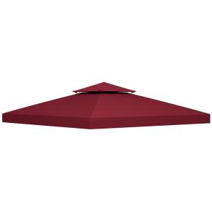 Toile de rechange pour pavillon 3x3m polyester rouge